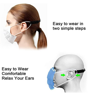 SavBin® Adjustable Silicone Mask Extender/Ear Saver (4-pack)
