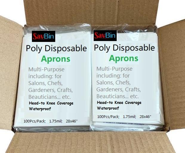 2 Mil Disposable Aprons White Polyethylene 28 in x 46 in