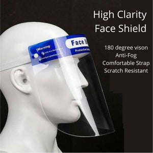 SavBin® Transparent Face Shield/Visor with Clear Anti-Fog Lens (10-pack)